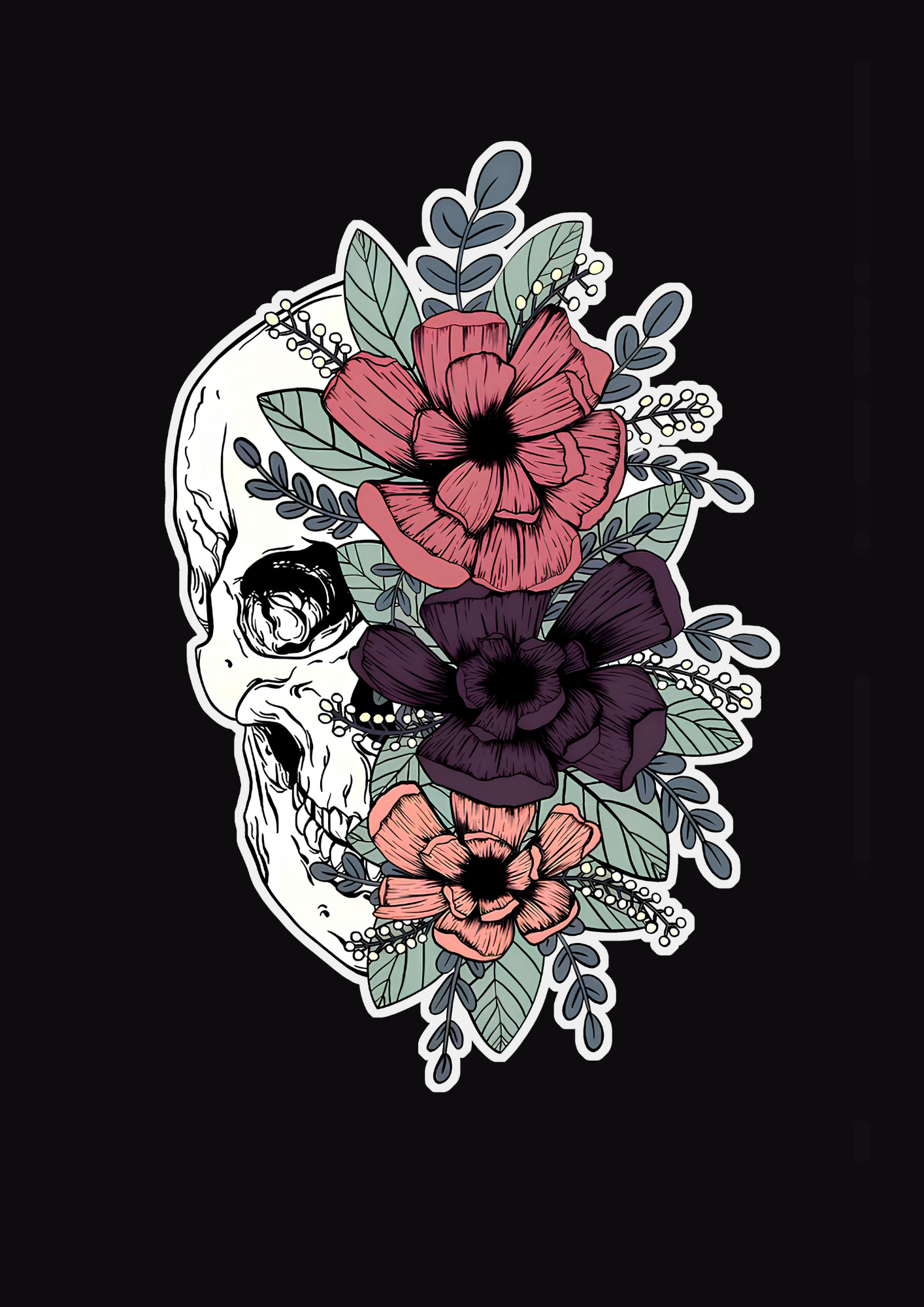 Bloomin' Skull - Oversize